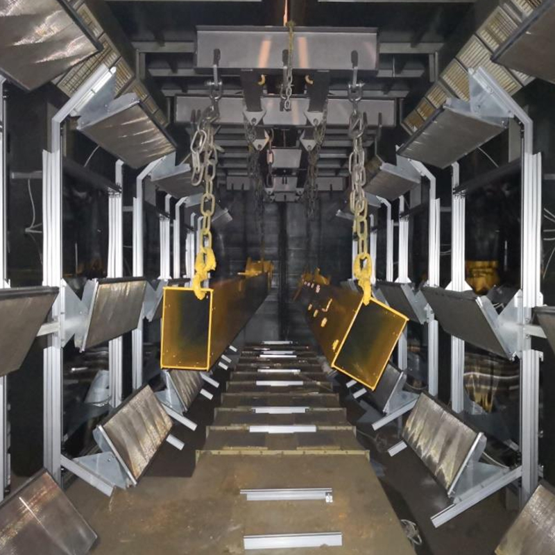 Linha de eletroforese e linha de secagem para peças pequenas