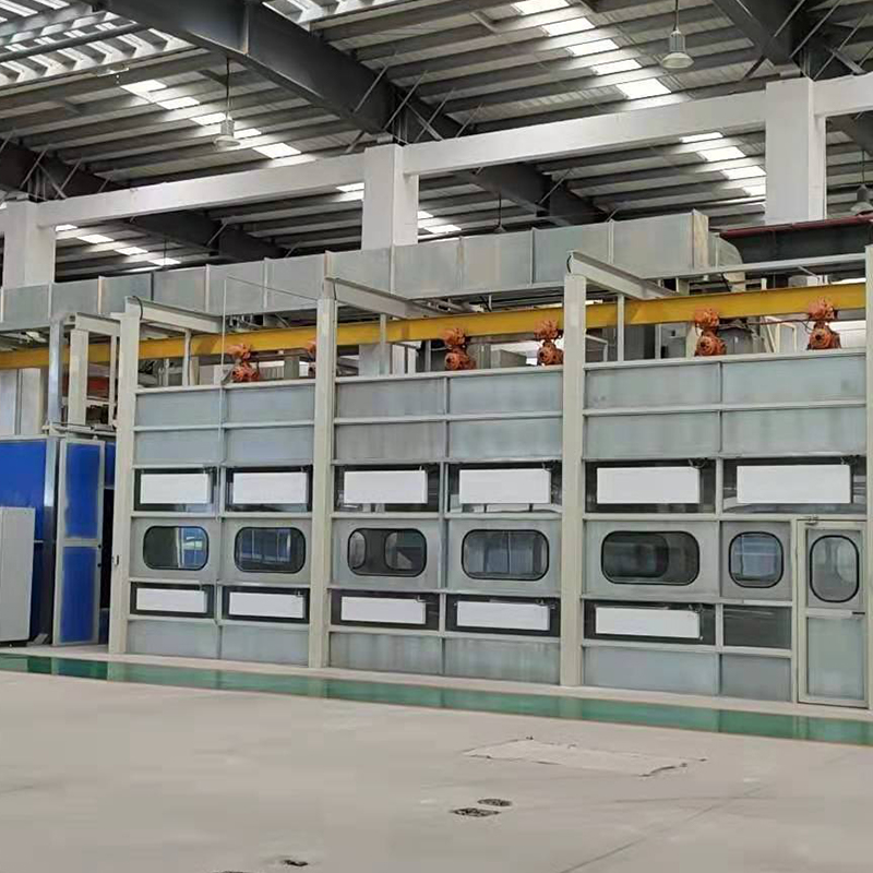 Linha de eletroforese e linha de secagem para peças pequenas