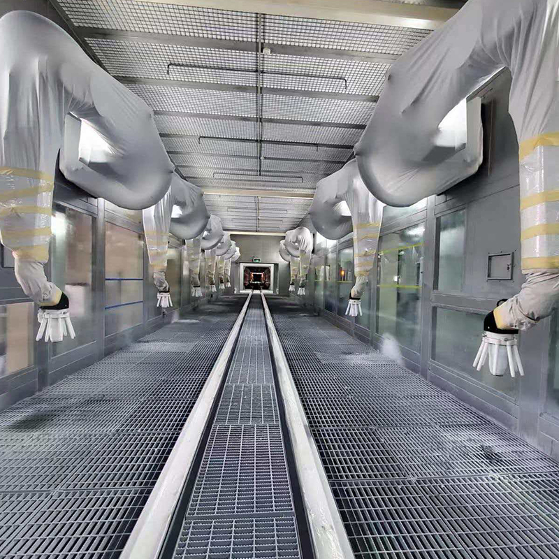 Linha de revestimento por pulverização de motor