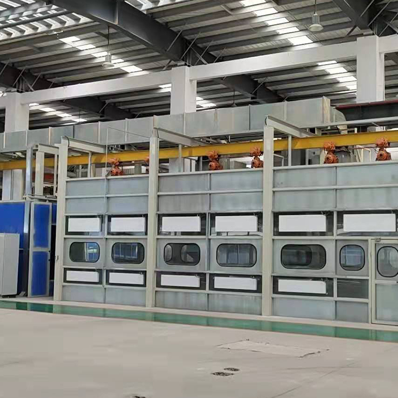 Linha de revestimento por pulverização de motor