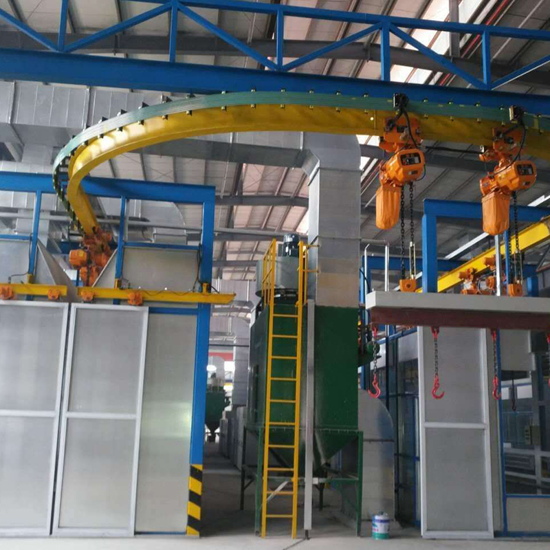 Linha de revestimento por pulverização de motor