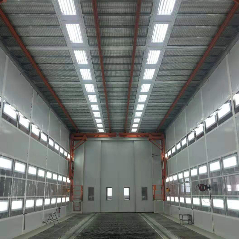 Cabine de pintura para veículos pesados