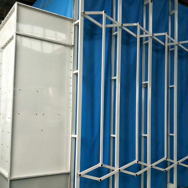 Cabine móvel retrátil de pulverização e lixamento