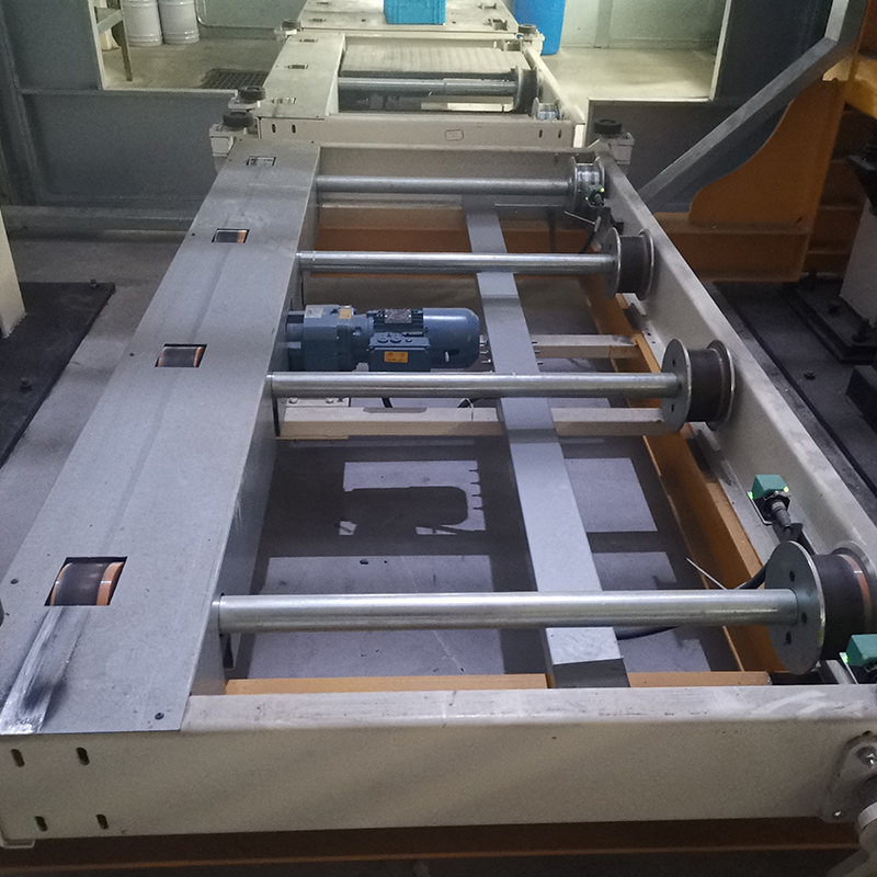 Linha de automação de mesa rolante
