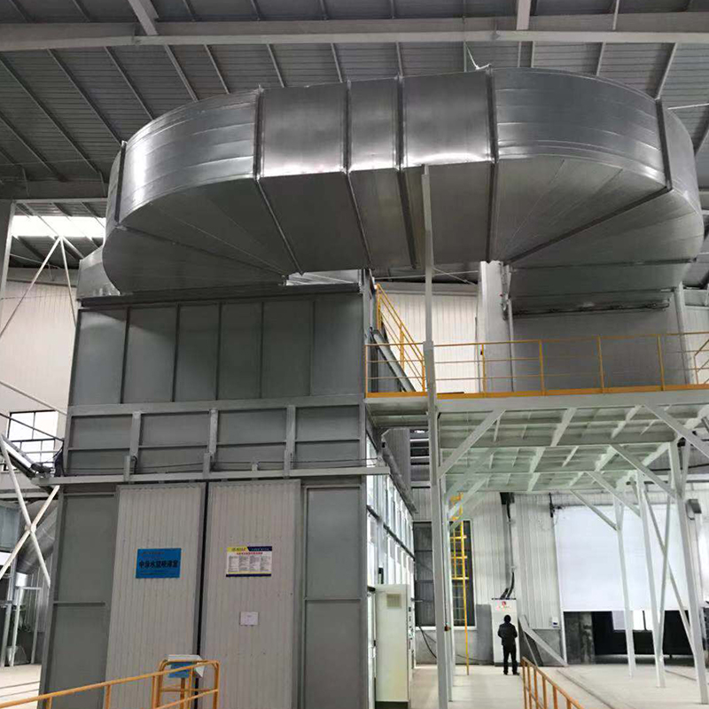 Sala de lixamento e máquina automática de jateamento